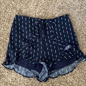 Lost and Wonder navy blue ruffle shorts